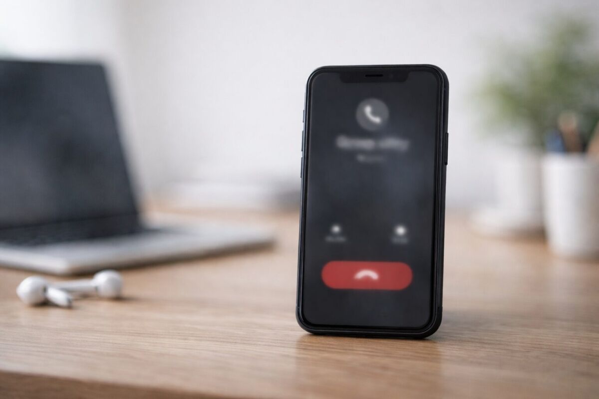 電話がつながらず不安になる状況を表したスマホのイメージ写真