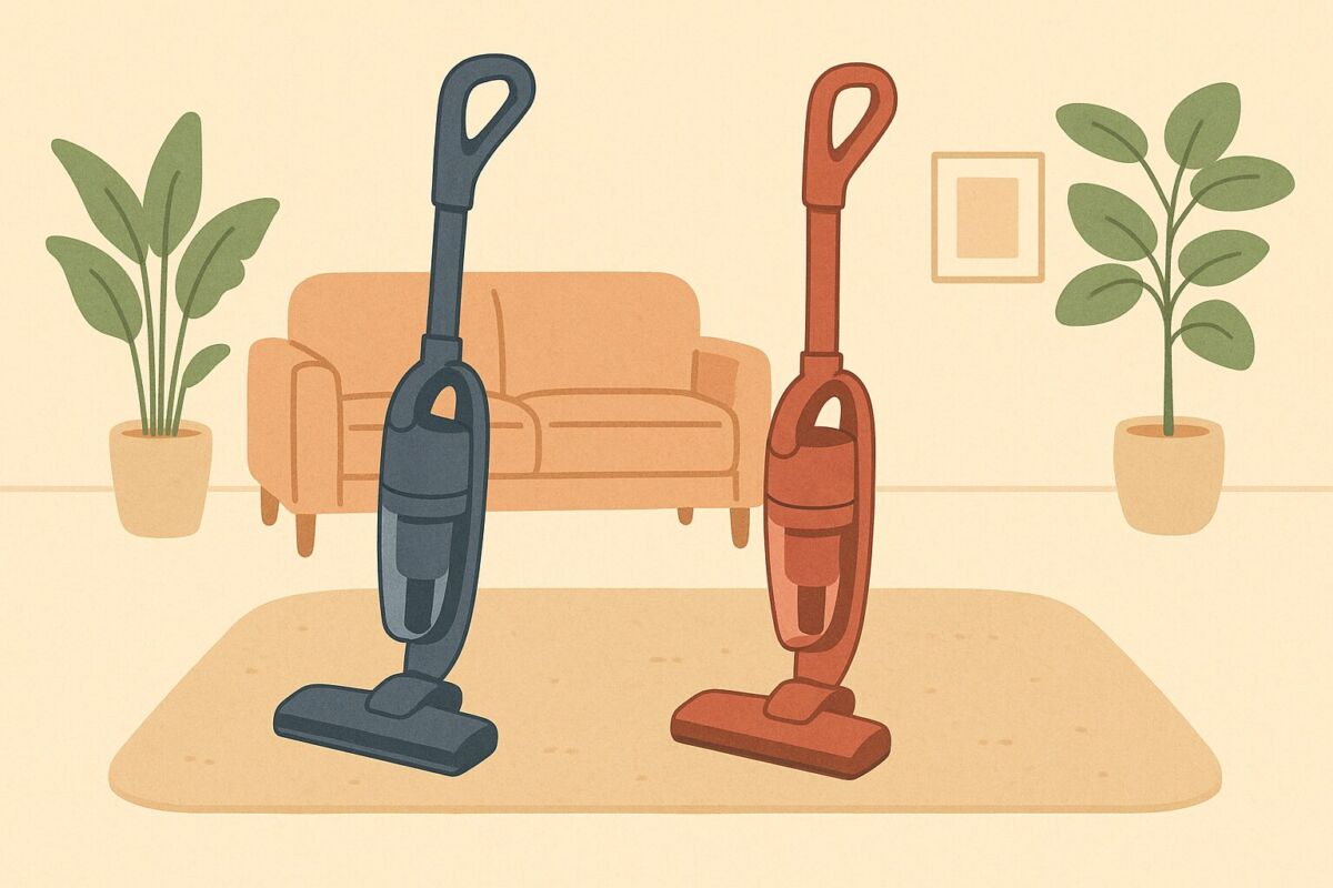 PKV-BK3LとBK3Kの掃除機を比較するイメージイラスト