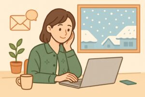 雪の予報が出た時のメールの書き方
