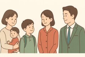 子供の年齢に合わせて呼び方を変えるイメージイラスト