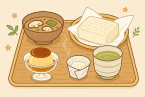 茶こし代用品を使った料理のイラスト