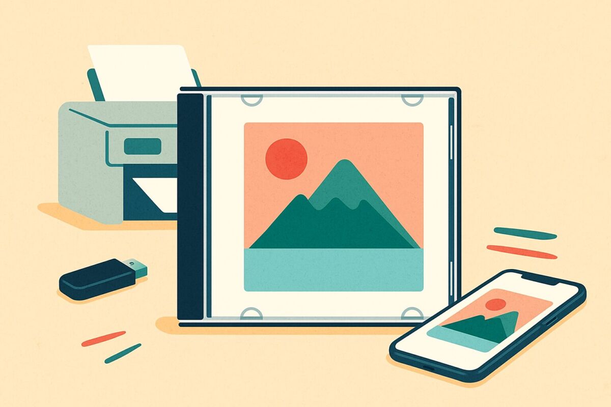 CDジャケット印刷のイメージイラスト