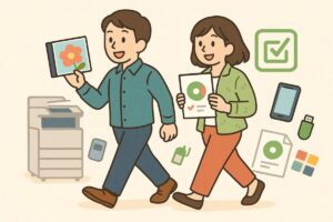 CDジャケット制作の次のステップを示すイメージ