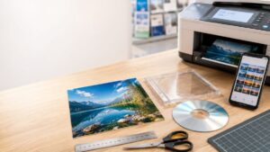 正方形写真プリントをCDジャケットへ活用するイメージ画像