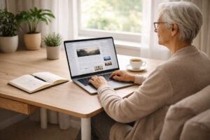 ChatGPTを使いながら無理なくブログを続けている様子のイメージ