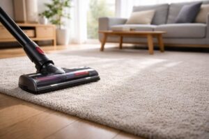明るい部屋のカーペットではレーザー効果を感じにくいイメージ