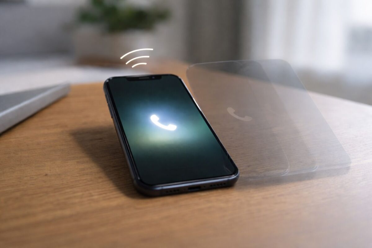 ワンコールで電話が切れるスマホのイメージ