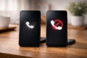 ワンコールと着信拒否の違いを比較したイメージ